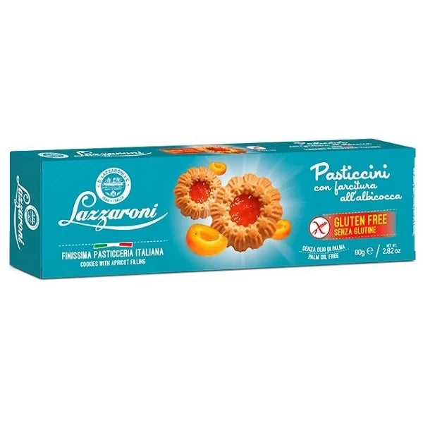 Lazzaroni Pasticcini Farciti all'Albicocca – 80 g