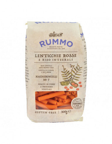 Rummo Maccheroncini n. 7 con lenticchie rosse e riso integrale