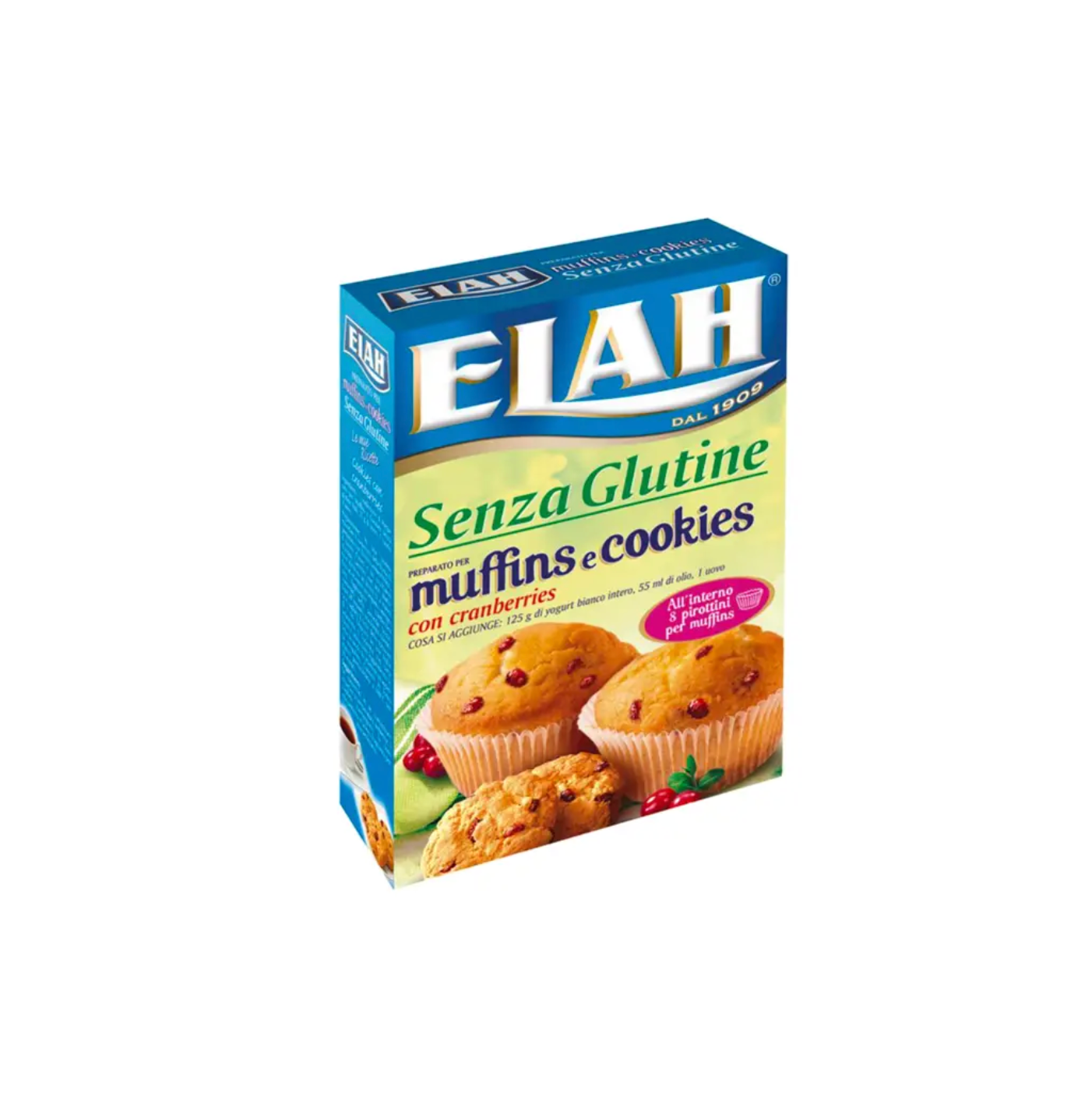 Elah Preparato per Muffin e Cookies con Cranberries