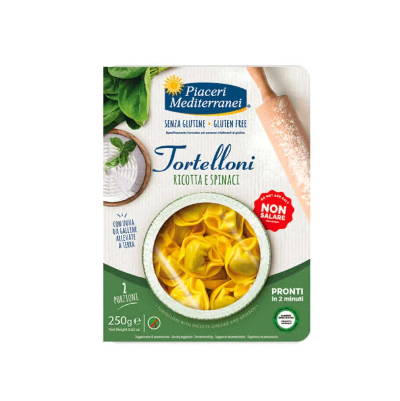 Piaceri Mediterranei Tortelloni Ricotta e Spinaci