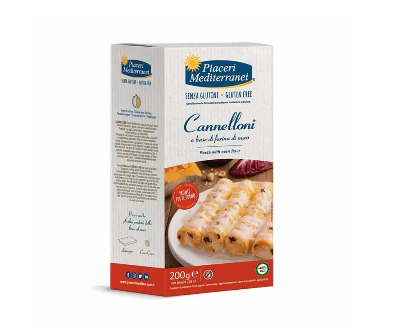 Piaceri Mediterranei Cannelloni Senza Glutine 200g