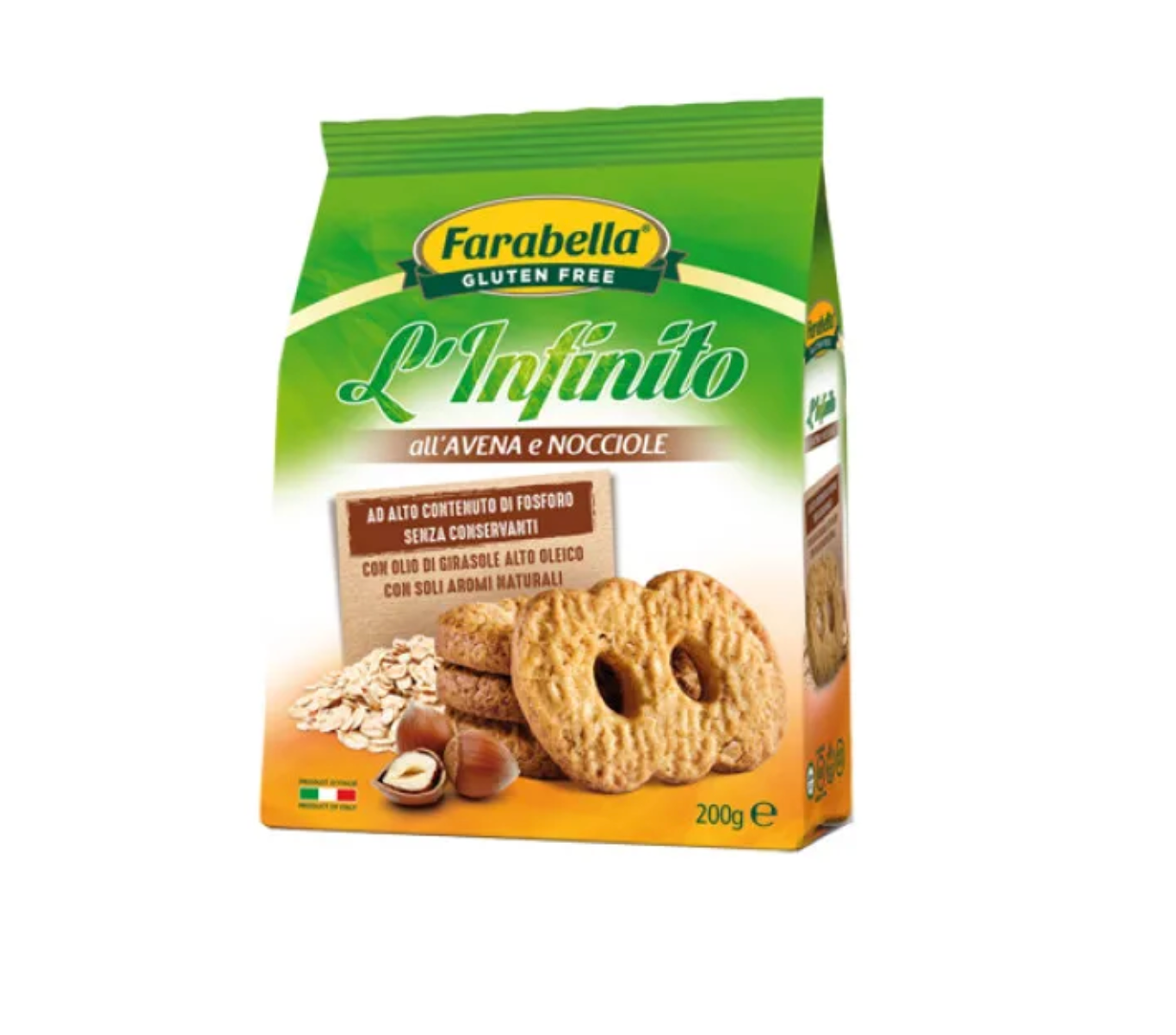 Farabella L'Infinito Avena e Nocciole Senza Glutine 200g